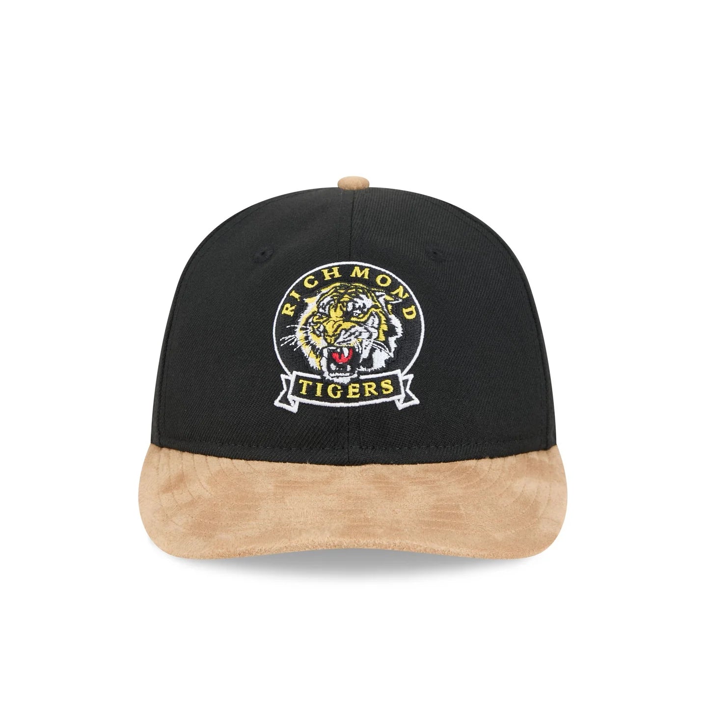 Richmond Tigers Hat - AFL 2025 Retro Contrast Suede 9Fifity Strapback Cap - New Era